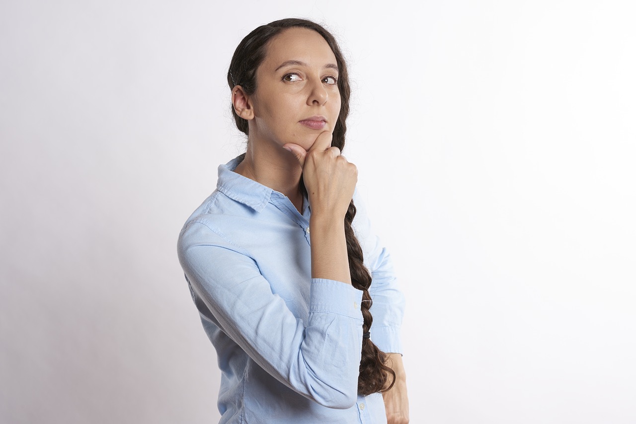 Thinking woman about the quality negotiations